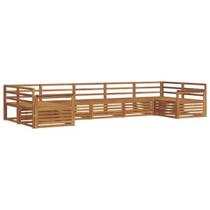 vidaXL Ensemble de canapés d'extérieur 7 Pièces Naturel