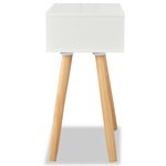 Vidaxl table de chevet 2 pièces bois de pin massif 40 x 30 x 61 cm blanc