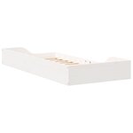 vidaXL Cadre de lit surélevé Blanc 100 x 200 cm Bois massif en pin