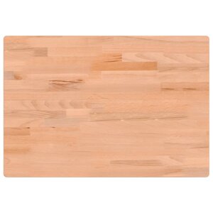 vidaXL Dessus de bureau 80x55x2 5 cm bois massif de hêtre