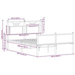 vidaXL Cadre de lit sans matelas chêne marron 120x200 cm
