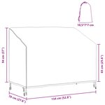 vidaXL Housse de banc de jardin Noir 134 x 70 x 65 / 94 cm Tissu 600D