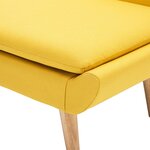 vidaXL Fauteuil sans accoudoirs jaune tissu