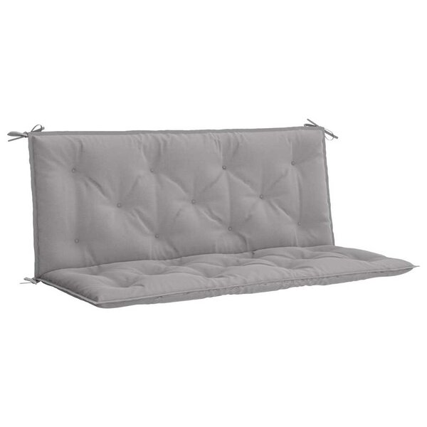 vidaXL Coussin de banc de jardin gris 120x(50+50)x7 cm tissu oxford