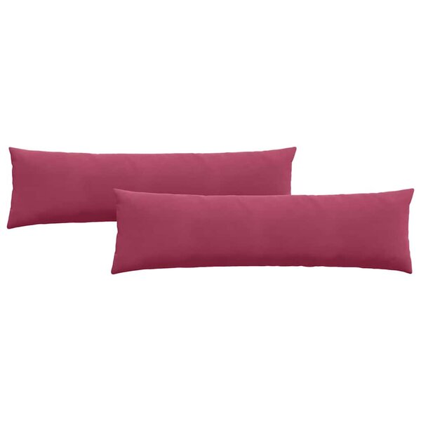 vidaXL Coussins de canapé 2 Pièces Bordeaux 145 x 40 cm