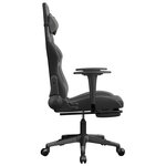 vidaXL Chaise de jeu de massage avec repose-pied Noir&Gris Similicuir