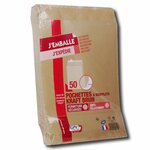 Paquet de 50 sacs à soufflets kraft brun 26 280x375 120 g/m² bande de protection GPV