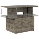 vidaXL Salon de jardin 9 Pièces avec coussins gris résine tressée
