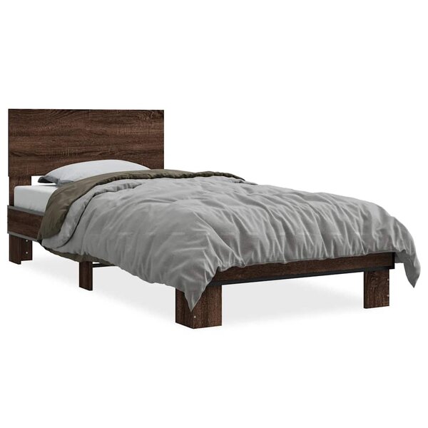 vidaXL Cadre de lit sans matelas chêne marron 90x190 cm