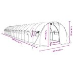 vidaXL Serre avec cadre en acier vert 54 m² 18x3x2 m