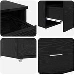 vidaXL Meuble à tiroirs Chêne noir Bois d'ingénierie Compact