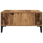 Table basse vidaXL en vieux bois 60x60x30 cm en bois reconstitué