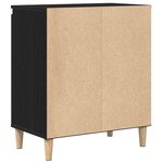 vidaXL Buffet Noir 60 x 35 x 70 cm Bois d'ingénierie