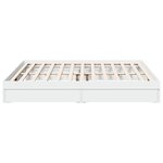 vidaXL Cadre de lit avec tiroirs blanc 200x200 cm bois d'ingénierie