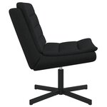 vidaXL Chaise tournante Noir Polyester Standard Pivotante
