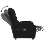 vidaXL Fauteuil électrique de massage Noir Tissu