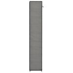 vidaXL Armoire à chaussures avec housse Gris 57x29x162 cm Tissu
