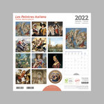 Calendrier 2022 mural 30x30 cm Peintres italiens