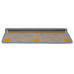 vidaXL Tapis d'escalier autocollants 30 Pièces 65x21x4 cm bleu