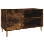 vidaXL Armoire à disques chêne fumé 84 5x38x48 cm bois d'ingénierie
