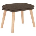 vidaXL Chaise de relaxation avec tabouret Taupe Tissu