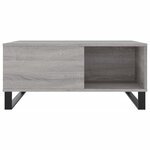 vidaXL Table basse sonoma gris 80x80x36 5 cm bois d'ingénierie
