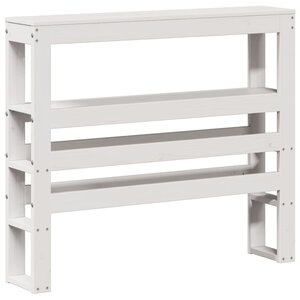 vidaXL Tête de lit avec étagères blanc 75 cm bois massif de pin