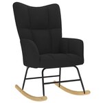 vidaXL Chaise à bascule Noir Tissu