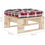 vidaXL Pouf palette de jardin bois de pin imprégné