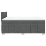vidaXL Sommier à lattes de lit avec matelas Gris foncé 160x200cm Tissu