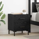 vidaXL Cabinet de chevet avec tiroir Chêne noir 40 x 35 x 47 5 cm