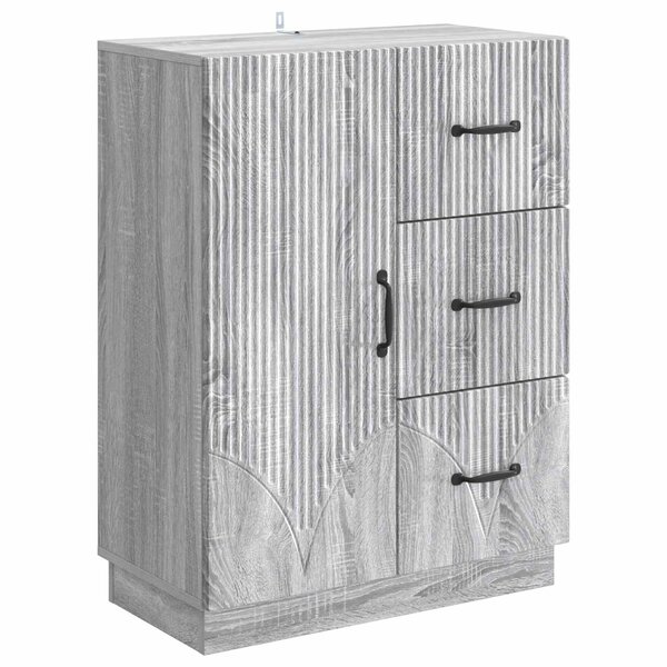 vidaXL Buffet Sonoma gris 66 x 34 5 x 87 cm Bois d'ingénierie