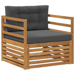 vidaXL Canapé d’extérieur Bois d'acacia massif et polyester