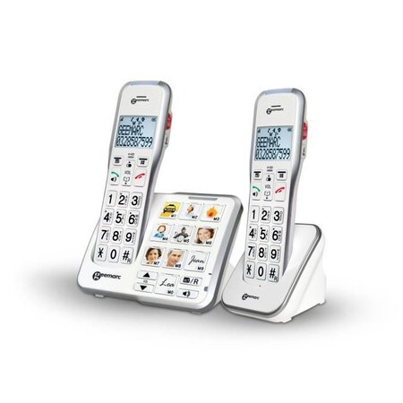 Geemarc - Téléphones à Grosses touches Blanc 595-2 Photo