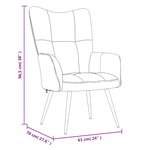 vidaXL Chaise de relaxation Gris clair Velours
