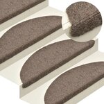 vidaXL Tapis autoadhésifs de marches 10 Pièces Crème 65x21x4cm Aiguilleté