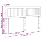 vidaXL Tête de lit Chêne artisanal 150 cm Bois d'ingénierie