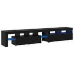 vidaXL Meuble TV 2 Pièces Chêne noir 230 x 36 5 x 40 cm Bois d'ingénierie