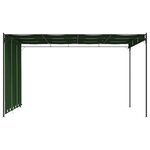 vidaXL Pavillon 4 x 3 x 2 3 m Vert Polyester et Acier