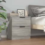 vidaXL Tables de chevet 2 Pièces Sonoma gris Bois d'ingénierie
