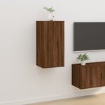 vidaXL Meuble TV mural Chêne marron 40x34 5x80 cm