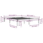 vidaXL Cadre de lit sans matelas bois massif 150x200 cm