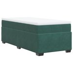vidaXL Sommier à lattes de lit avec matelas Vert foncé 100x200 cm