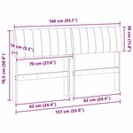 vidaXL Tête de lit capitonnée Gris foncé 140 cm Pin massif