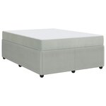 vidaXL Cadre de lit avec matelas Gris clair 160 x 200 cm tissu