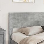 vidaXL Cadre de lit avec rangement et tête de lit Gris béton