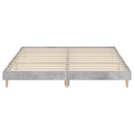 vidaXL Cadre de lit gris béton 120x200 cm bois d'ingénierie