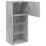 vidaXL Meubles TV avec lumières LED 2 Pièces gris béton 40 5x30x90 cm