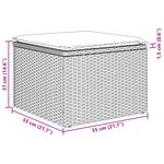 vidaXL Ensemble de canapé de jardin 4 pièces avec coussins Beige Poly Rotin