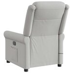 vidaXL Fauteuil de massage inclinable gris nuage tissu